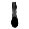 Bottes hautes en cuir avec talon cubain - noir