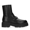 Bottines en cuir avec chaîne - noir