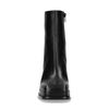 Bottines cuir avec talon cubain - noir