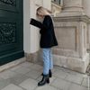 Bottines cuir avec talon cubain - noir