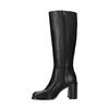 Bottes hautes avec talon cubain - noir