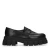 Loafers en cuir avec grosse semelle - noir