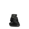 Mules nouées en cuir - noir