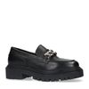 Loafers en cuir avec chaîne - noir
