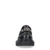 Loafers en cuir avec chaîne - noir