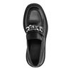 Loafers en cuir avec chaîne - noir