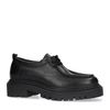 Chaussures à lacets en cuir - noir