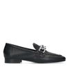 Loafers noirs avec des détails argentés