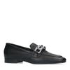 Loafers noirs avec des détails argentés