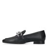 Loafers noirs avec des détails argentés