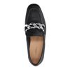 Loafers noirs avec des détails argentés