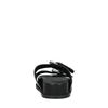Claquettes en cuir ornées de surpiqûres - noir