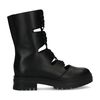 Bottines découpées en cuir noires