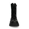 Bottines découpées en cuir noires