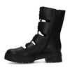 Bottines découpées en cuir noires
