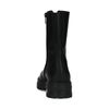 Bottines découpées en cuir noires