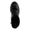 Bottines découpées en cuir noires