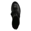 Chelsea boots en cuir avec chaîne - noir