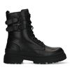 Bottines à lacets en cuir avec boucles - noir