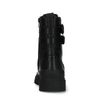 Bottines à lacets en cuir avec boucles - noir