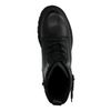 Bottines à lacets en cuir avec boucles - noir