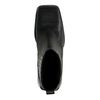 Bottines cuir avec talon cubain - noir
