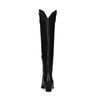 Santiags hautes en cuir - noir