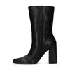 Bottines cuir à talon - noir