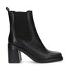 Chelsea boots en cuir avec talon cubain - noir