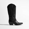 Santiags en cuir croco Édition limitée - noir