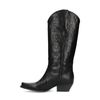 Santiags en cuir croco Édition limitée - noir