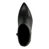 Bottines en cuir avec talon aiguille - noir