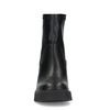 Bottines cuir avec talon et plateau - noir