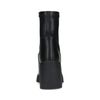 Bottines cuir avec talon et plateau - noir