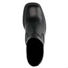 Bottines cuir avec talon et plateau - noir