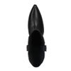 Santiags hautes en cuir - noir