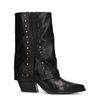Bottes en cuir avec clous - noir