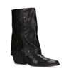 Bottes en cuir avec clous - noir