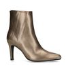 Bottines en cuir avec talon aiguille - doré