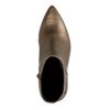 Bottines en cuir avec talon aiguille - doré