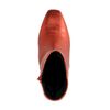 Bottines métallisées à talon - orange