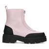 Bottines en cuir avec fermeture éclair - rose