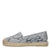 Espadrilles en cuir avec imprimé serpent - gris