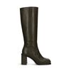 Bottes hautes avec talon cubain - vert foncé