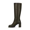 Bottes hautes avec talon cubain - vert foncé