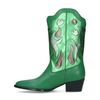 Santiags en cuir avec détails métallisés - vert