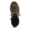 Bottines à lacets en cuir army
