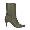 Bottines cuir à talon aiguille - vert foncé