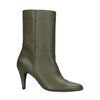 Bottines cuir à talon aiguille - vert foncé