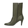 Bottines cuir à talon aiguille - vert foncé